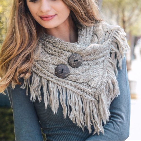 The House Of Gentry Accessories - Mocha Fringe Infinity Scarf